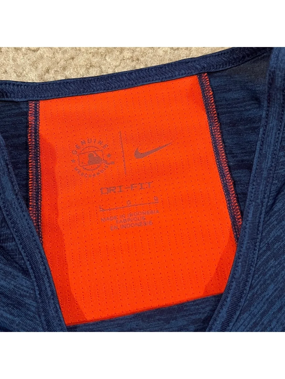 Nike Houston Astros Womens Navy Legacy Icon High Neck DriFIT Tank Top Size Large